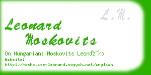 leonard moskovits business card